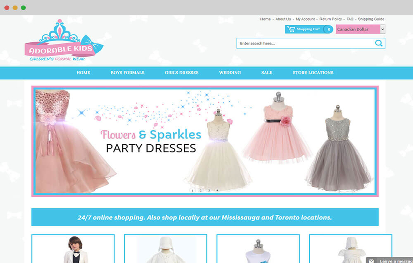 Adorable Kids - Website Design & Development screenshot 1